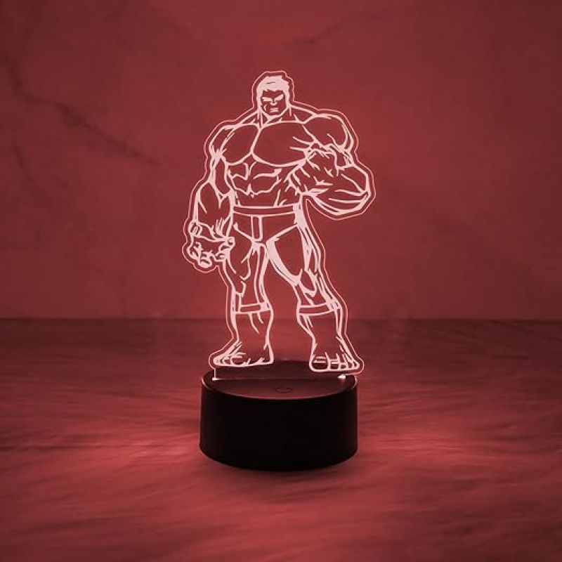 3D Illusion Hulk258 Avengers Night Lamp Automatic Color Changing Light  Gift for Avengers Lover & Marvel Fans